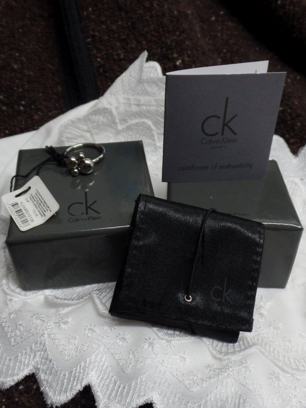 Calvin Klein Silver Fidget Spinner Ring Size 9 NWT NIB - Picture 4 of 7
